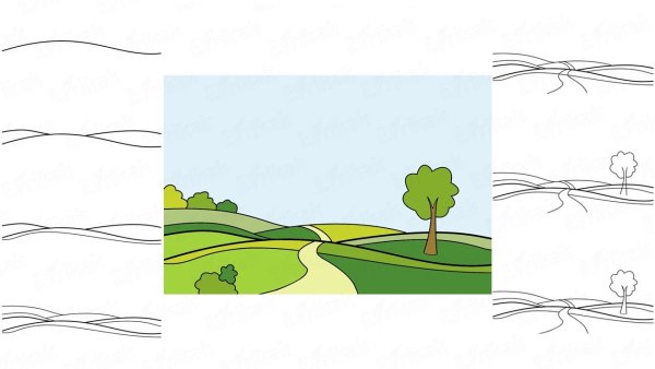 Пейзаж рисунок