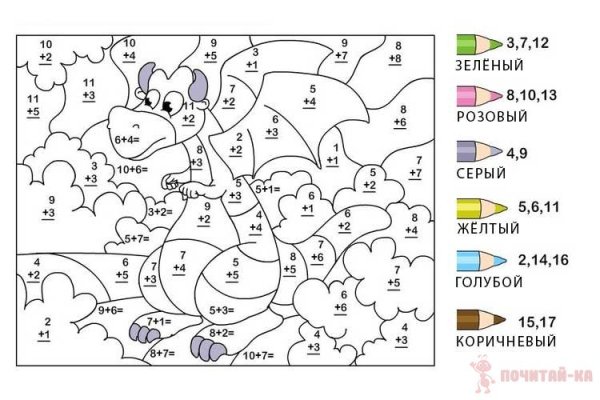 Раскраски с примерами цветов