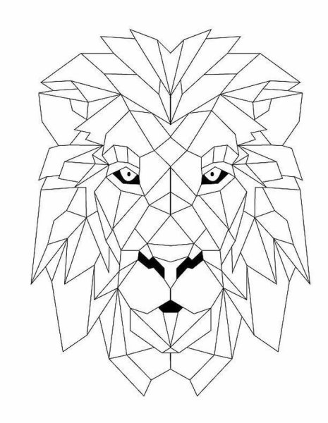 Животные из геометрических фигур сложные