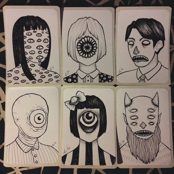 Странные рисунки для скетчбука легкие