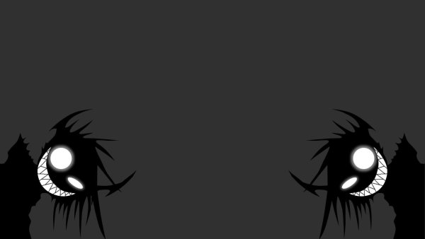 Зловещая улыбка на черном фоне