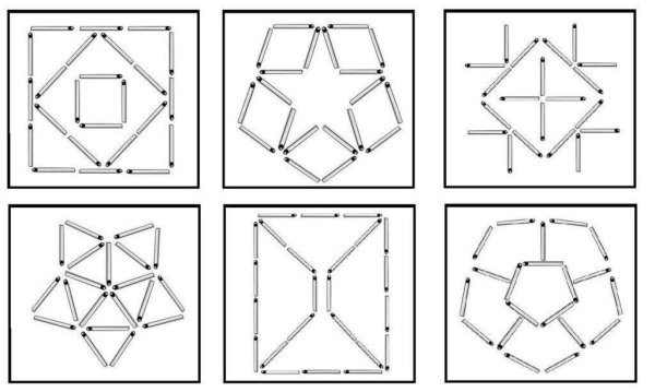 Выкладывание фигур из спичек для детей
