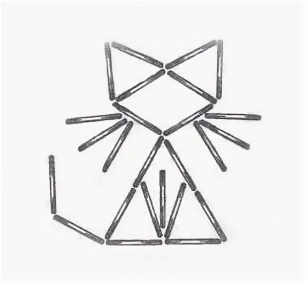 Выкладывание фигур из спичек для детей