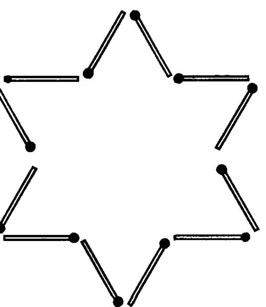Фигуры из счетных палочек звезда