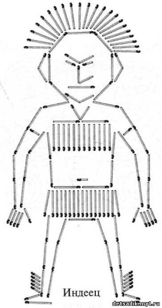 Аппликация из спичек для детей