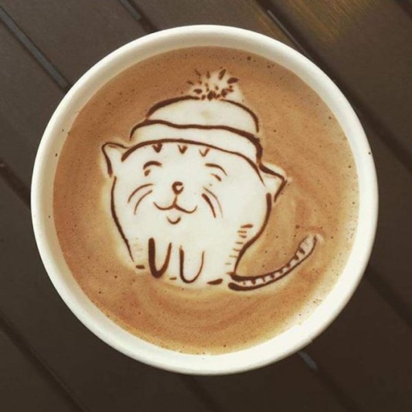 Рисование на кофейной пенке