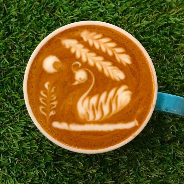 Сложный латте арт