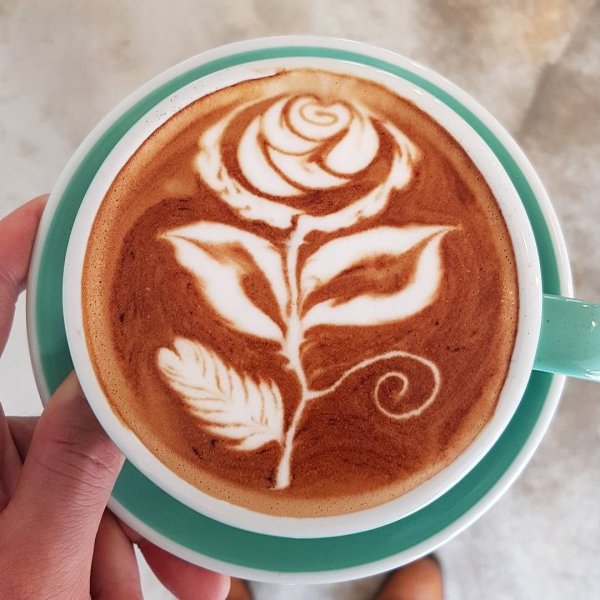 Кофе с пенкой арт