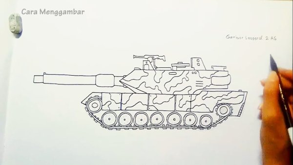Танк Leopard рисунок