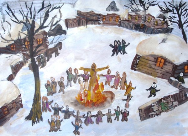Масленица рисунок