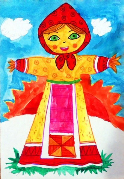 Рисунок на Масленицу карандашом легкий