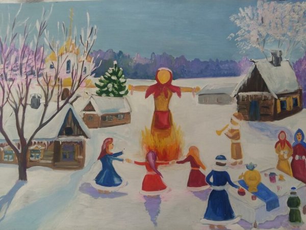 Масленица рисунок