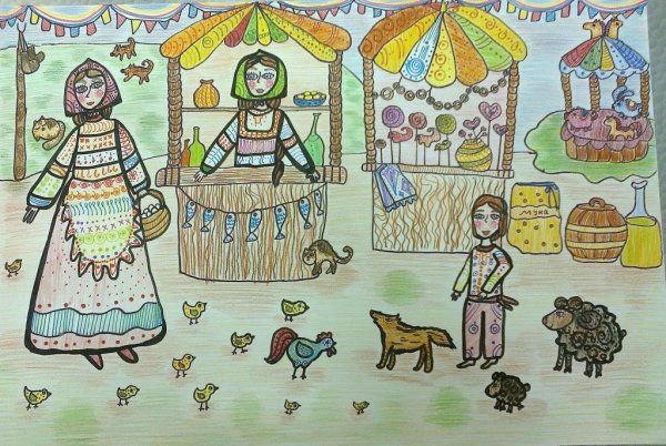 Масленица рисунок