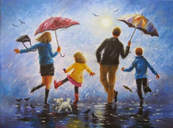 Детские рисунки семьи