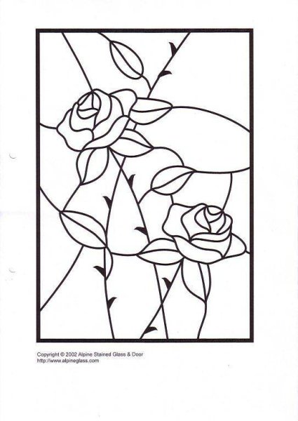 Схемы для витража на стекле