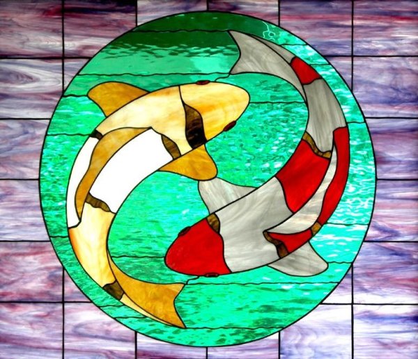 Витраж море кораблик