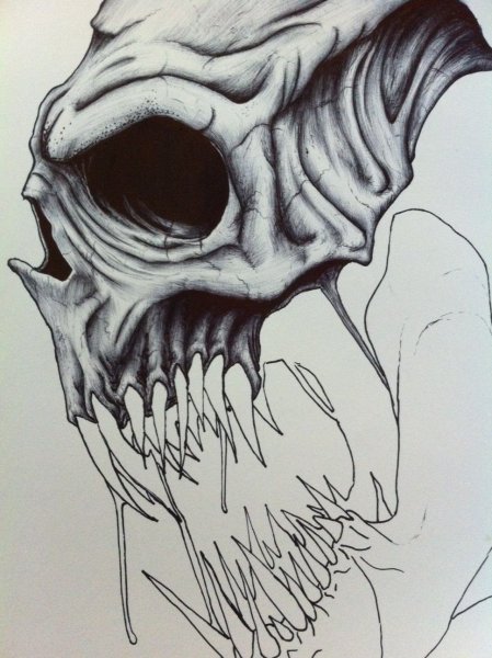 Страшные рисунки легкие