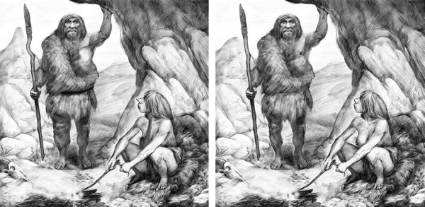Первобытный человек рисунок