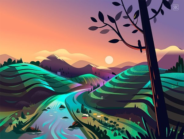 Стилизованный пейзаж