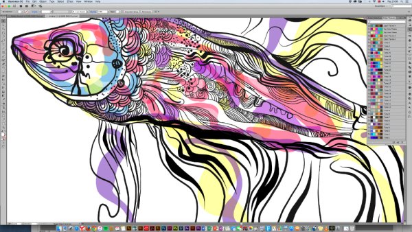 Пейзаж в иллюстраторе