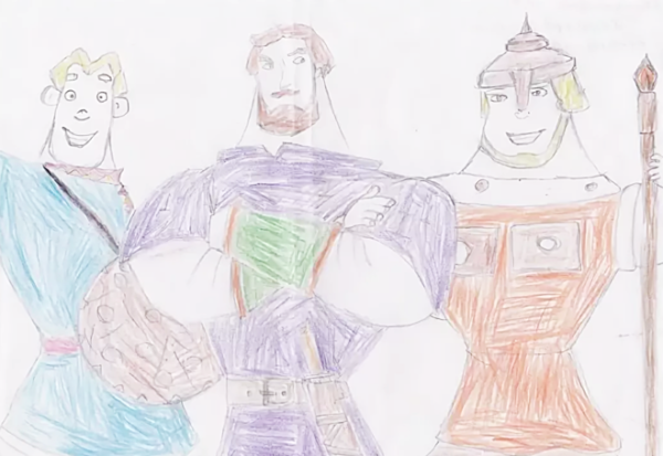 Рисунок на тему три богатыря