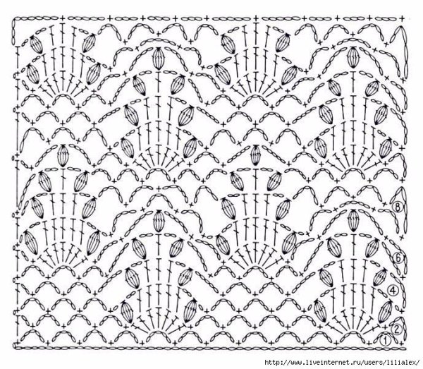 Сложные узоры для вязания крючком