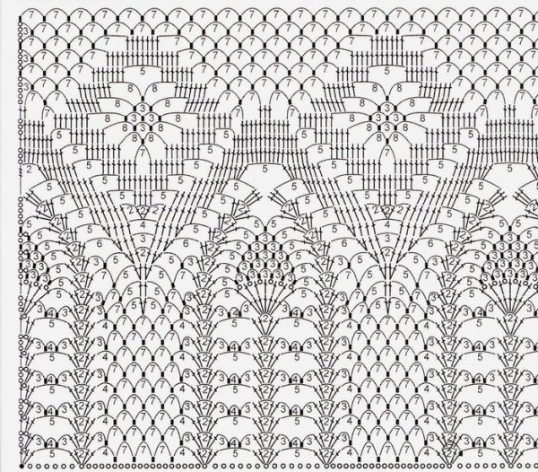 Красивый ажурный узор крючком