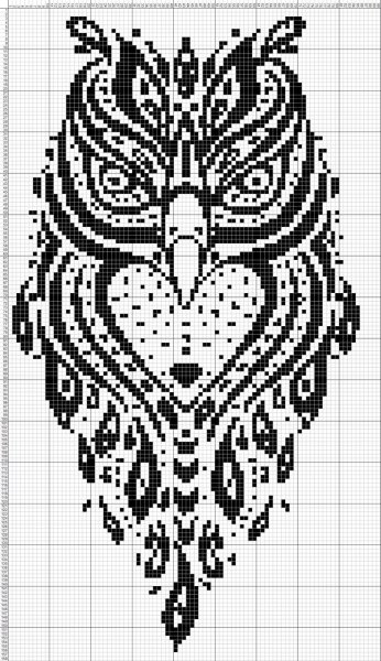 Монохромная вышивка крестом