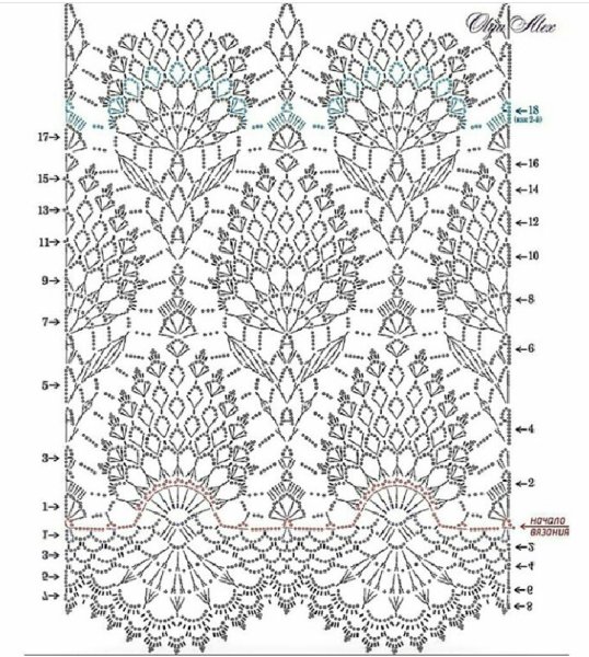 Вязание крючком ананасы схема