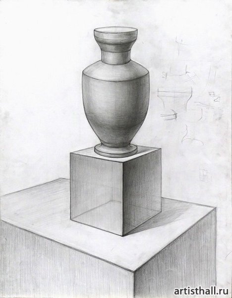 Рисование с натуры объёмных предметов