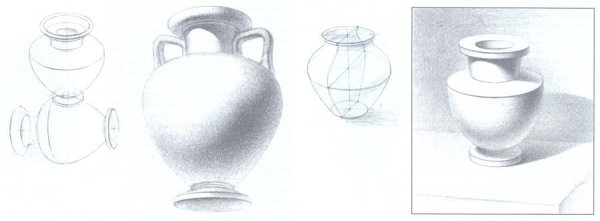 Гипсовые кувшины для рисунка