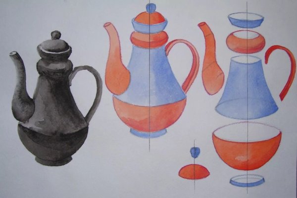 Рисование с натуры предметов комбинированной формы