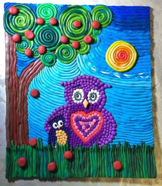 Картины пластилином