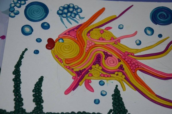 Рисование пластилином для детей