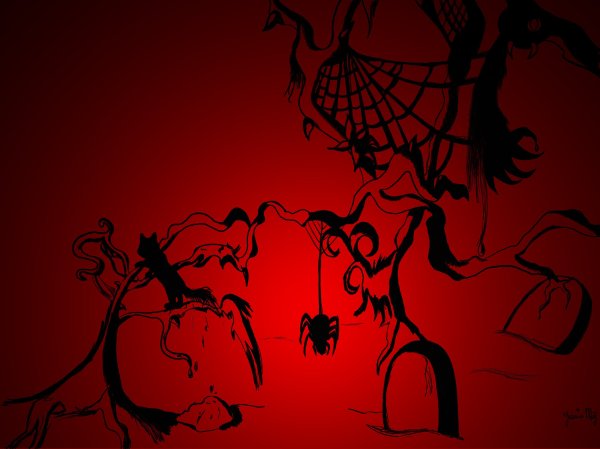 Черно красный арт