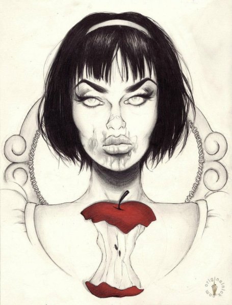 Страшные нарисованные девушки