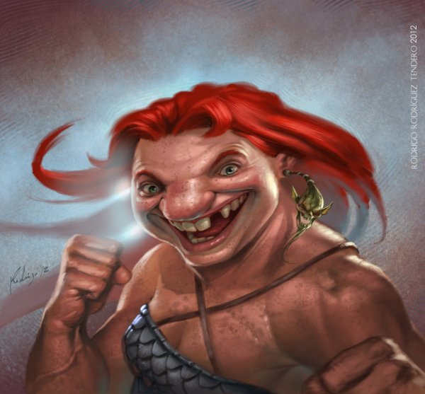 Портрет бабы яги карандашом