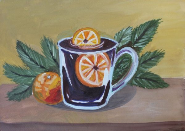 Новогодний натюрморт для детей