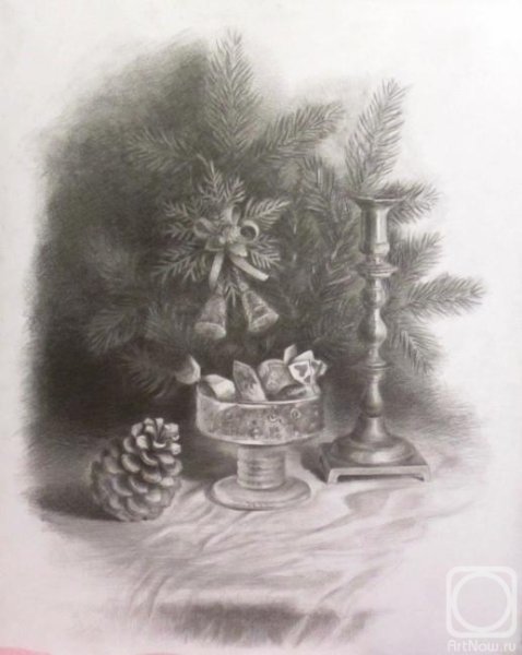 Новогодние рисунки для срисовки