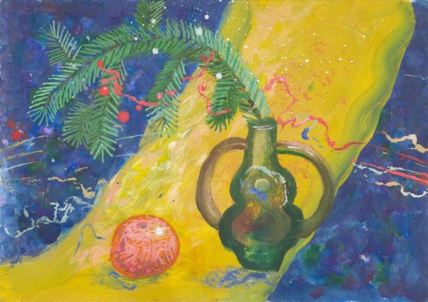Новогодний натюрморт 6 класс