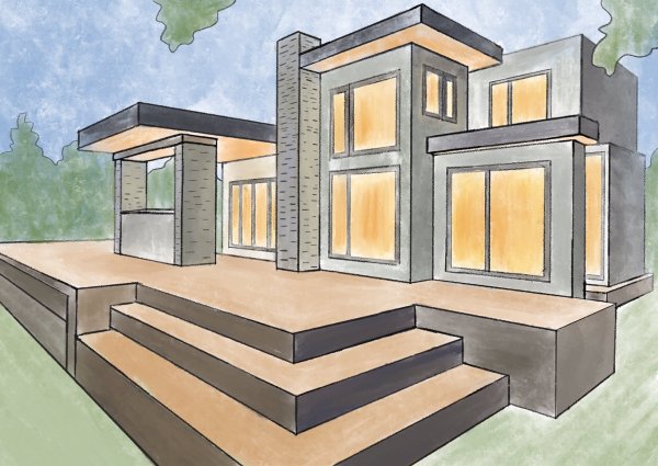 Здания сложной формы рисунок