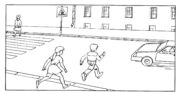 Раскраска пешеход