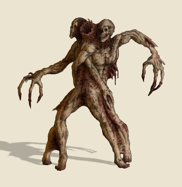 Зомби рисунок карандашом