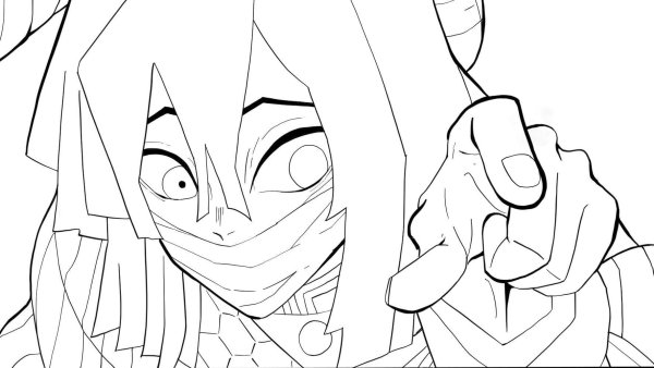 Доума раскраска клинок рассекающий демонов