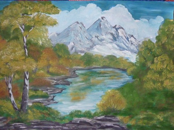 Пейзаж для рисования для детей