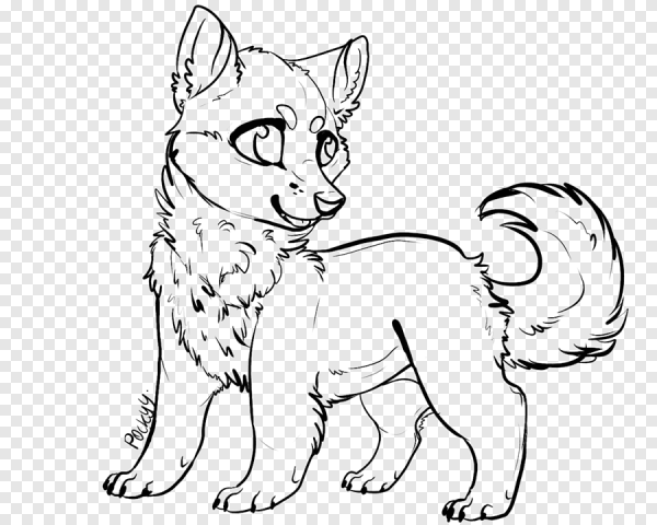 Раскраски собачки хаски