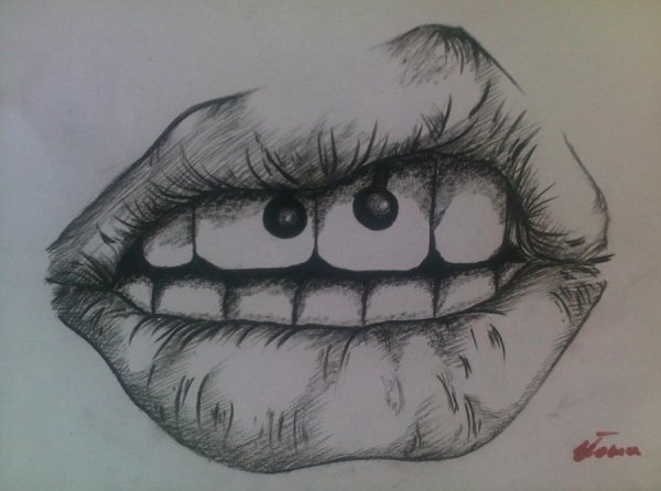 Глаз во рту эскиз