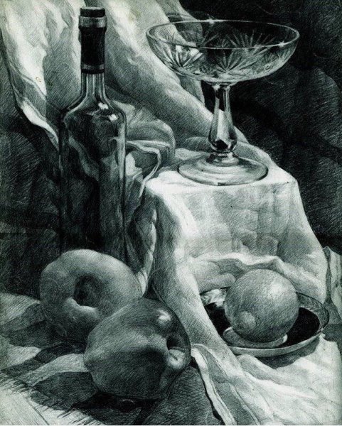 Натюрморты карандашом Юрий Кушевский