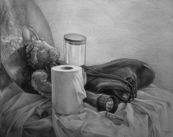 Академический натюрморт карандашом