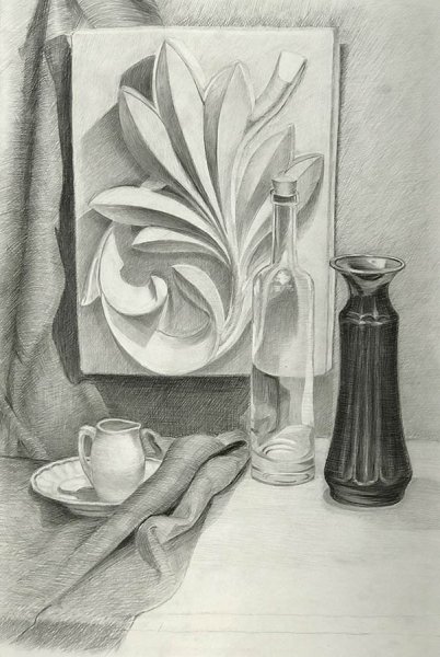 Академический рисунок натюрморта Строгановка